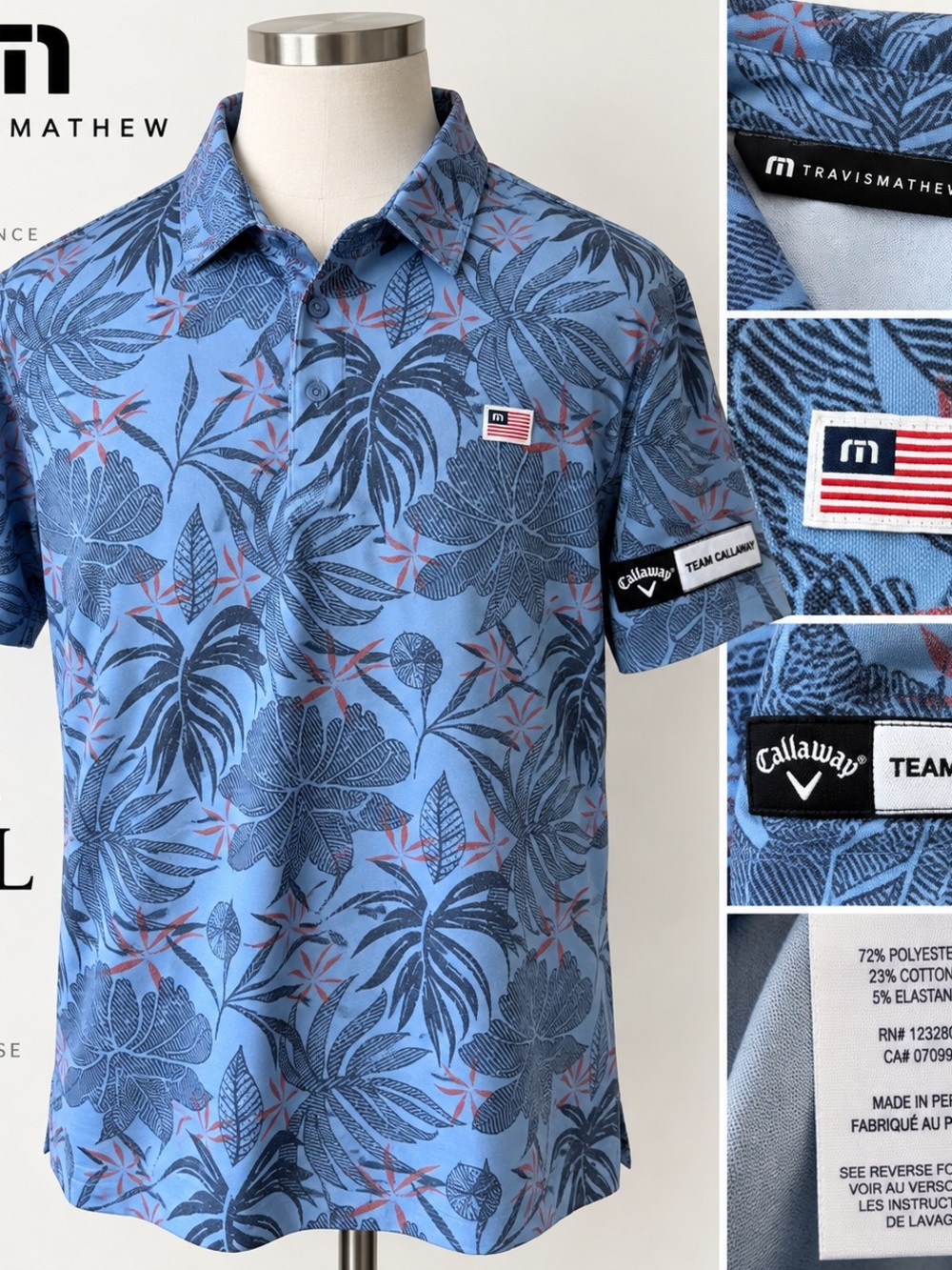 Travis Mathew team Callaway tour Men’s golf polo